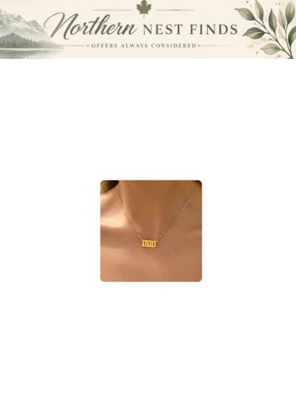 18K Gold Plated Stainless Steel Angel Number Necklace for Women Dainty